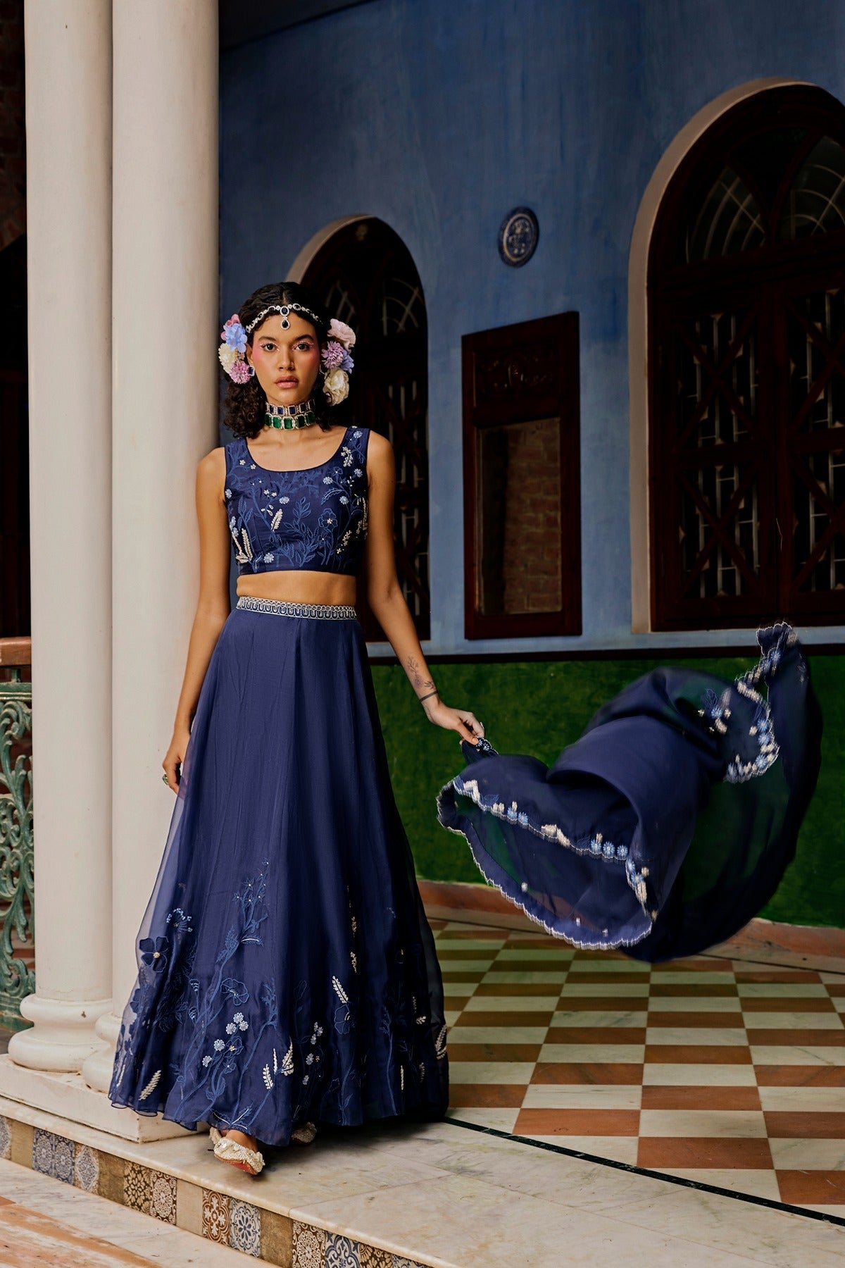Blue Lehenga set