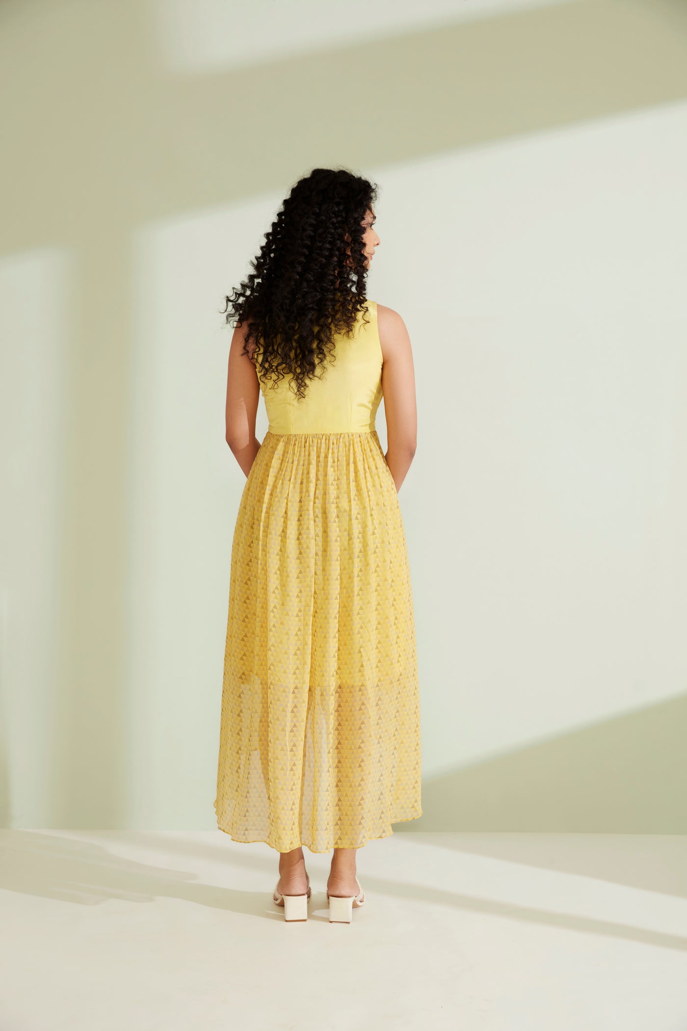 Blaine Yellow Printed Dress