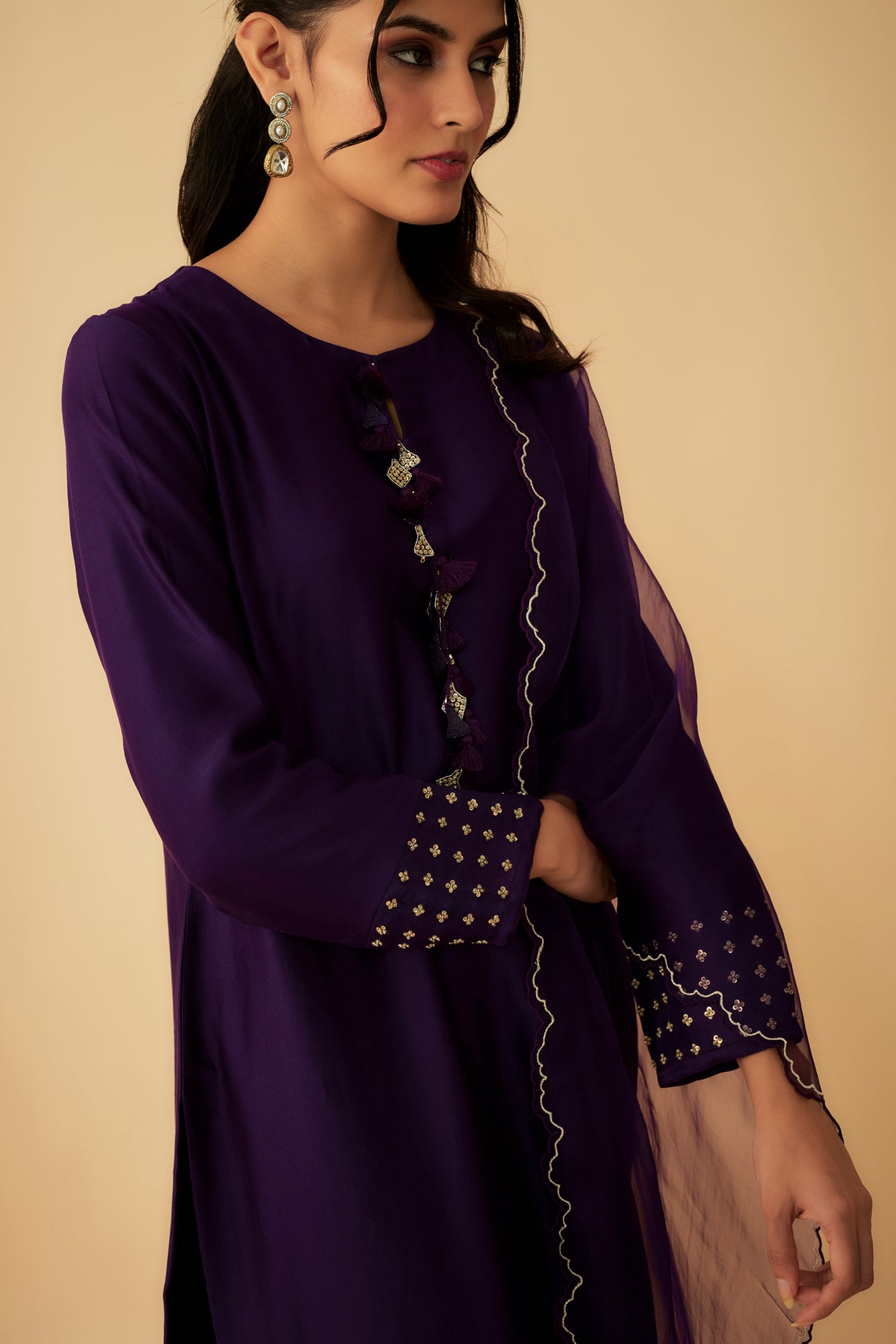 Aliya Purple Kurta Set