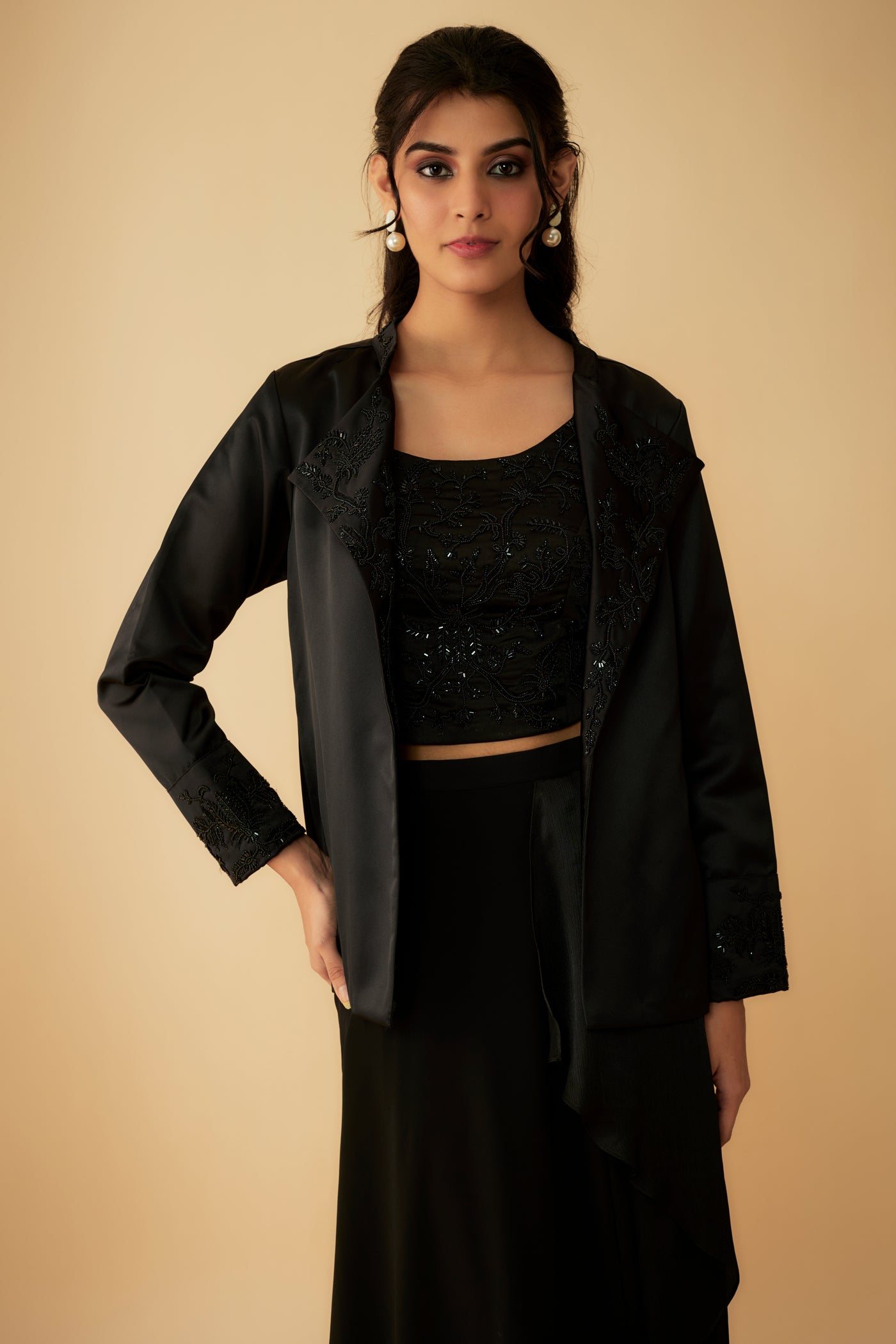 Kanika Drape Jacket Set