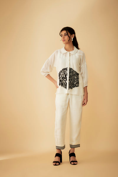 Rita White Embroidered Shirt