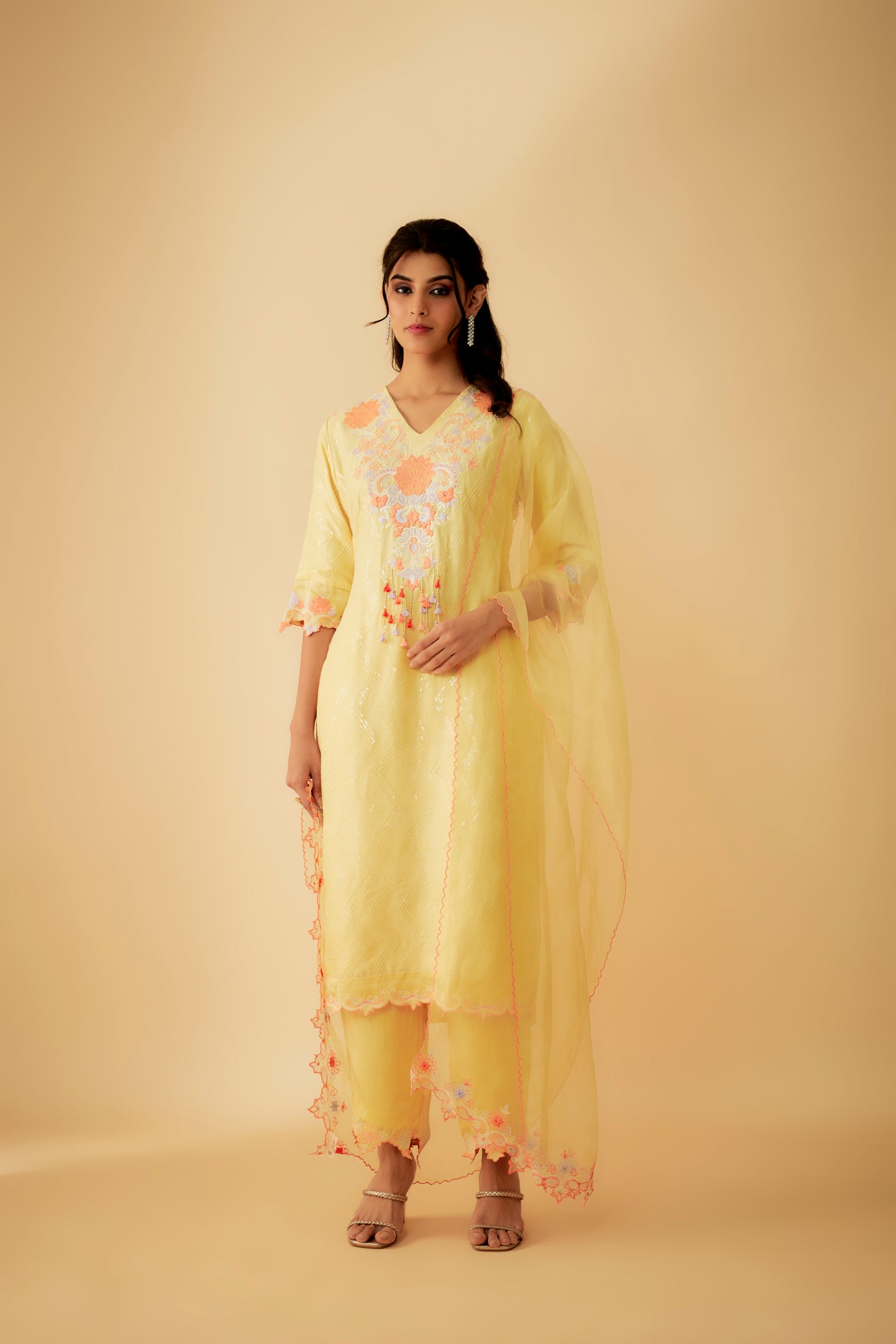 Simrat Soft Yellow Kurta Set