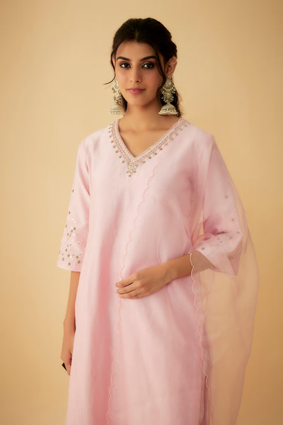 Anaya Baby Pink Kurta Set