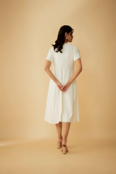 Rachel White Midi Dress