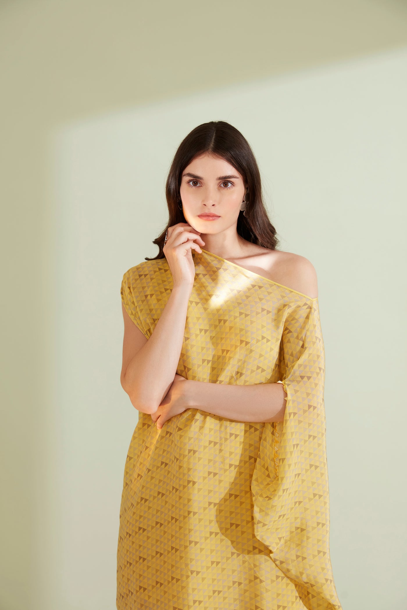 Ornella Yellow Asymmetrical Dress