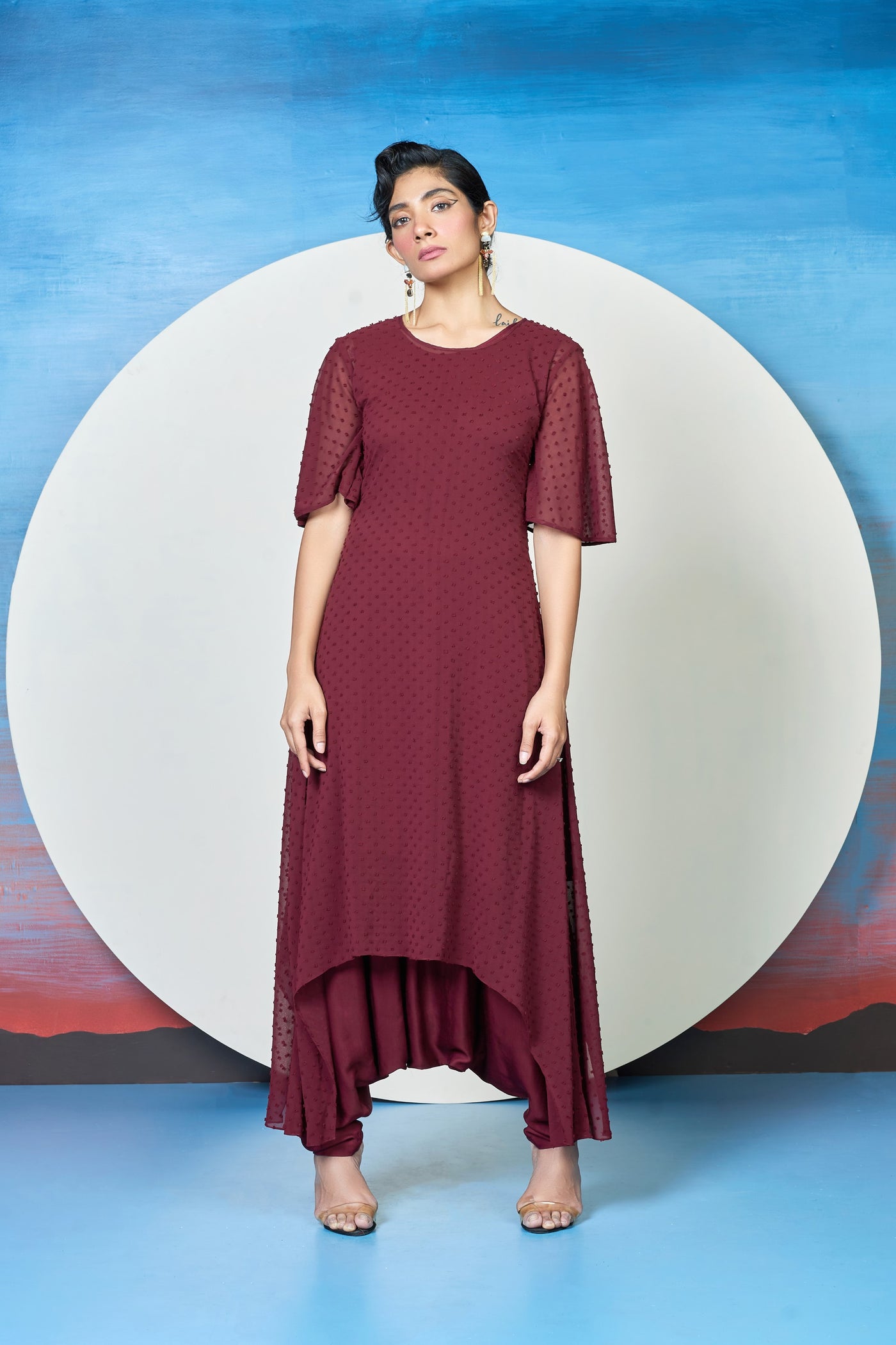 Zola Rich Maroon Kurta Set