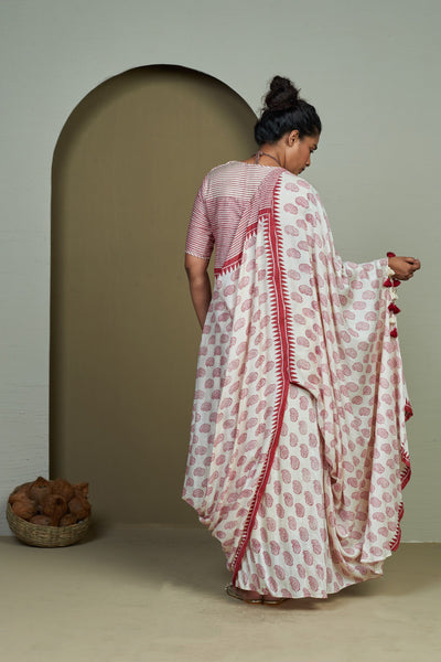 Nava Pink Saree Drape Gown