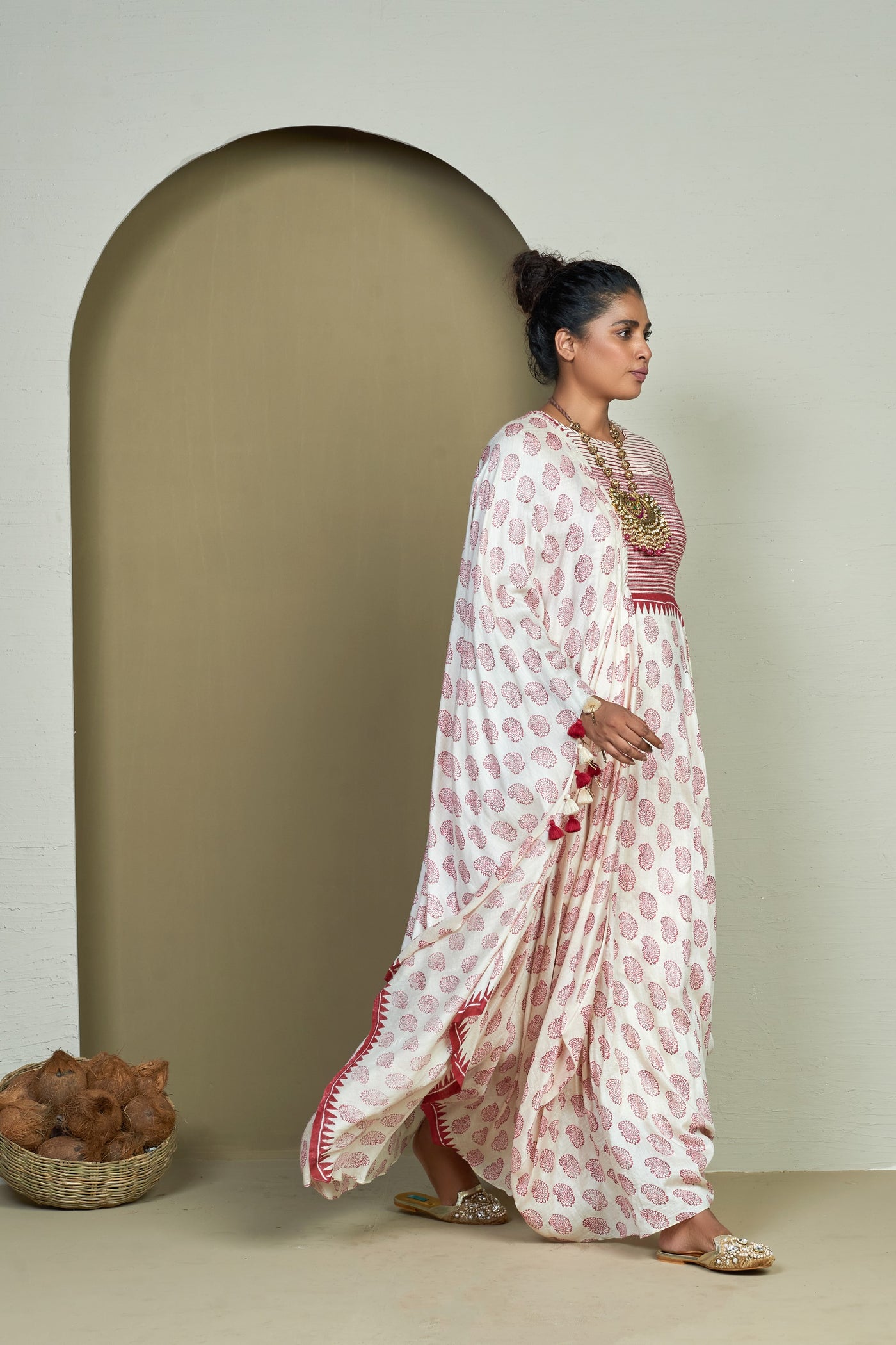 Nava Pink Saree Drape Gown